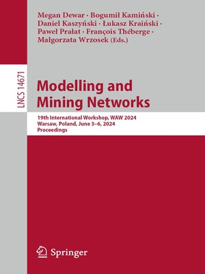 cover image of Modelling and Mining Networks